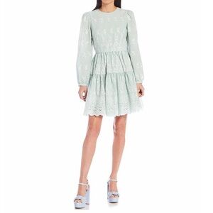 Antonio Melani x Born On Fifth Flora Long Sleeve Embroidered Eyelet Dress